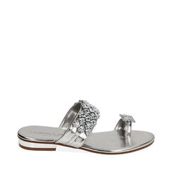 Sandalias flat joya plata laminado, Primadonna, 194909955LMARGE036, 001a