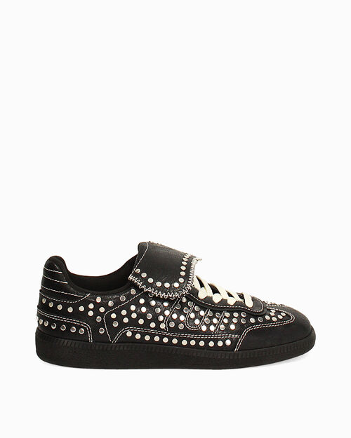 Sneakers negras con tachuelas, BLACK
