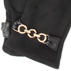 ACCESSORI GUANTI MICROFIBRA NERO, 24B424537MFNEROUNI, 002a