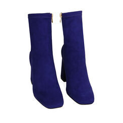 Ankle boots viola in microfibra, tacco 8,5 cm , Primadonna, 204910801MFVIOL035, 002a