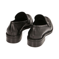 WOMEN SHOES MOCASSINS LEATHER NERO, Rebajas, 21A503022PENERO037, 003 preview