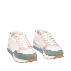 Sneakers bianco rosa, Primadonna, 23O708352TSBIRA035, 002a