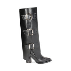Stivale texano nero con fibbie, Primadonna, 243098817EPNERO035, 001a