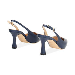 Décolleté slingback donna blu, tacco 8 cm, Primadonna, 254902503EPBLUE036, 004 preview