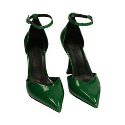 Décolleté verdi in naplack, tacco 9,5 cm , Primadonna, 202188216NPVERD036, 002 preview