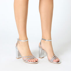 Sandale à talon femme argentée haute, Primadonna, 252712111LPARGE035, 002 preview