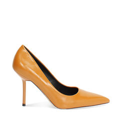 Décolleté ocra lucide con tacco di 9,5 cm, Primadonna, 26M761604EUOCRA035, 001a