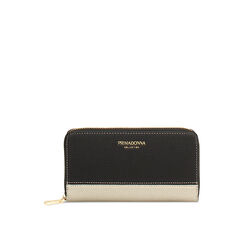 Portafoglio nero bicolor, 245700504EPNEROUNI, 001a