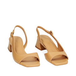 Sandales à talon camel, Primadonna, 232100681EPCAME039, 002a