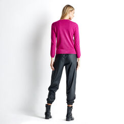 Pantalone over nero in tessuto, Primadonna, 22B400271TSNEROM, 005 preview