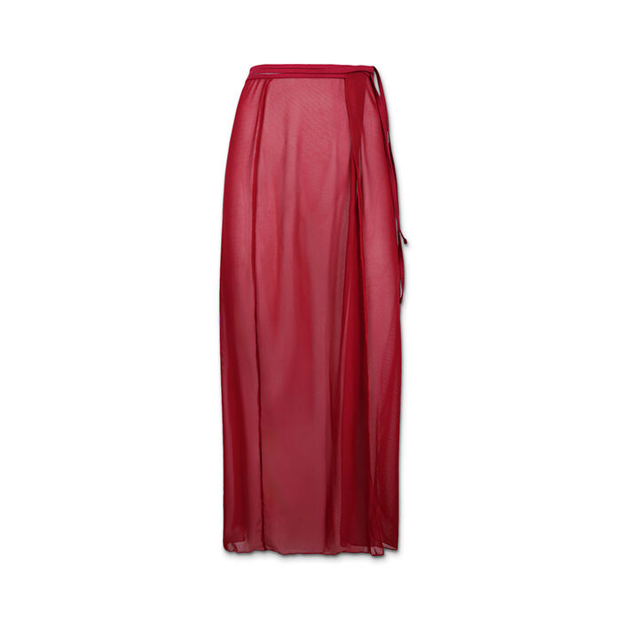 Robe de plage femme bordeaux en tissu, Primadonna, 25L504444TSBORDUNI