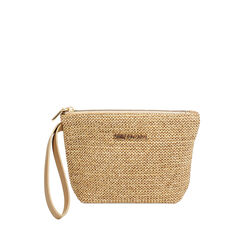 Pochette femme beige en raphia, Primadonna, 255125740RFBEIGUNI, 001a