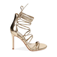 Sandali cage oro, tacco 10,5 cm, Primadonna, 212163156LMOROG035, 001 preview