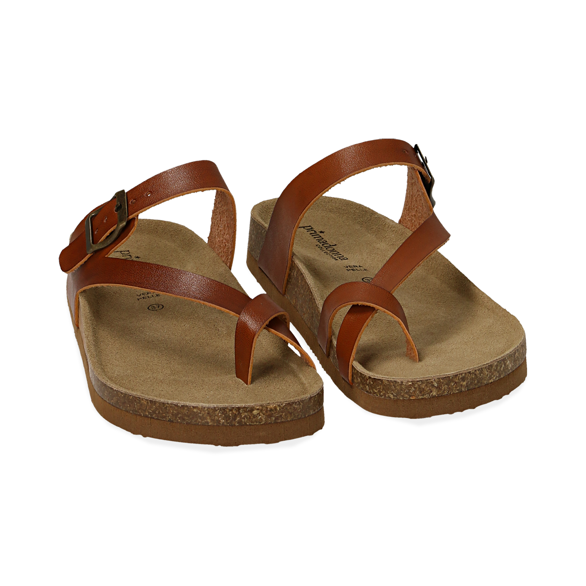 sandali con suola in cuoio