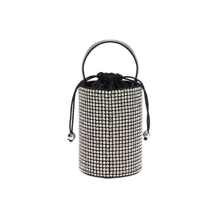 Mini sac femme noir-argent avec pierres, Primadonna, 250400122ETNEARUNI