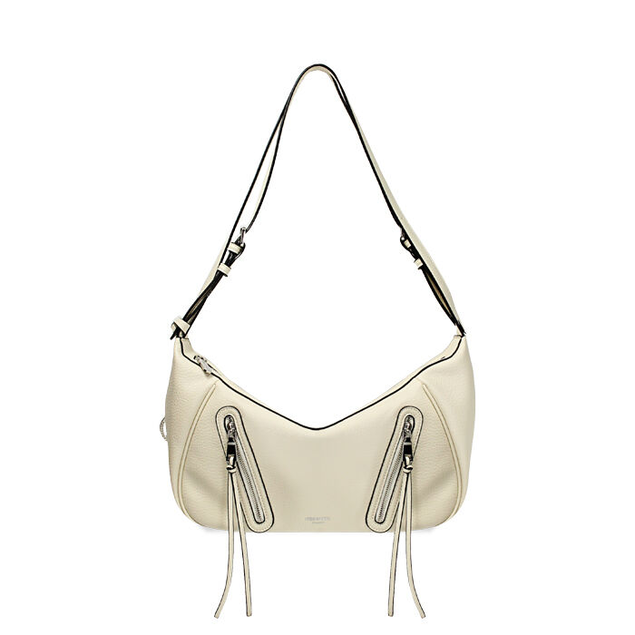 Borsa a spalla panna con tre cerniere, Primadonna, 265700570EPPANNUNI