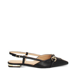 Ballerine slingback donna nere a punta, Primadonna, 254906043EPNERO035, 001a