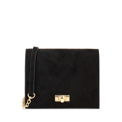 Mini bag nera in microfibra, Promozioni, 245126053MFNEROUNI, 001a