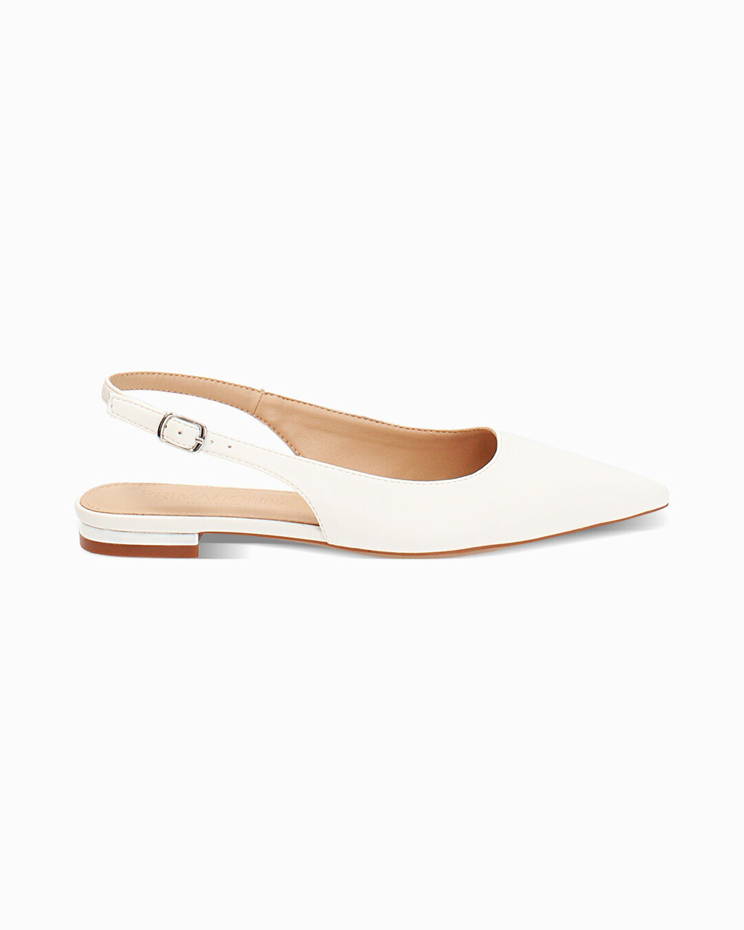 Ballerine slingback bianche eleganti