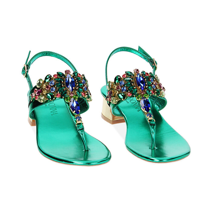 Gioiello Sandali Verdi Tacco Medio Be Mine Wink Sandali Con Tacco