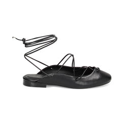 Ballerine slingback nere, lace-up, Primadonna, 232771838EPNERO035, 001 preview