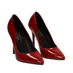 D&eacute;collet&eacute; rosse in vernice, tacco 11 cm , Scarpe, 142146861VEROSS035, 002a
