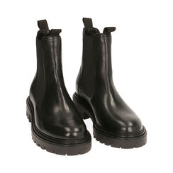 Chelsea boots neri in pelle, tacco 3,5 cm , Primadonna, 207710840PENERO035, 002 preview