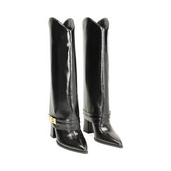Bottes noires brillantes avec talon de 8,5 cm, Primadonna, 264914911EUNERO035, 003 preview