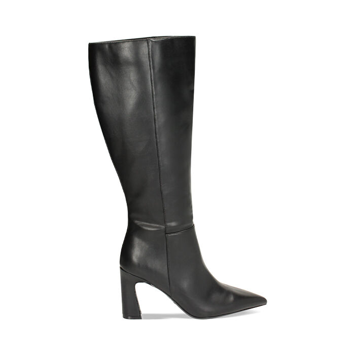 Stivale nero, tacco 9 cm, Primadonna, 242150202EPNERO035