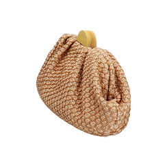 Clutch mujer marrón beige en rafia, Primadonna, 255126345RFMABEUNI, 003 preview