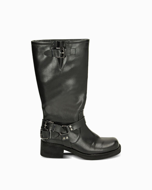 ZAPATOS BIKER SINTETICO NERO, BLACK