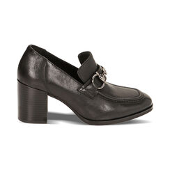 WOMEN SHOES MOCASSINS LEATHER NERO, Primadonna, 22L923007PENERO035, 001 preview