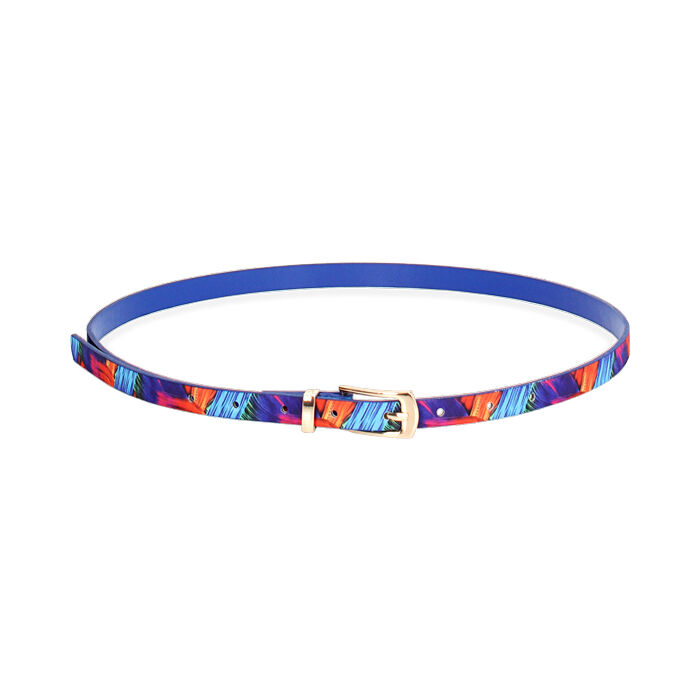 Cintura donna multicolor-blu stretta, Primadonna, 25B413456RSMUBAUNI