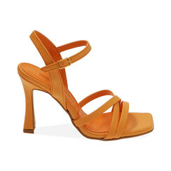 Sandali arancio con punta quadra, tacco 10 cm , Primadonna, 19M824115EPARAN036, 001 preview
