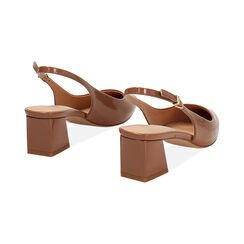 D&eacute;collet&eacute; slingback fango tacco 4,9 cm, Primadonna, 272752401VEFANG035, 004 preview