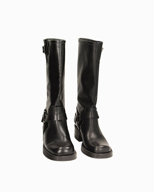 ZAPATOS BIKER SINTETICO NERO, BLACK