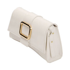 Borsa a spalla bianca in vernice, Primadonna, 215124657VEBIANUNI, 002 preview