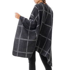 Poncho gris imprimé géométrique, Special Price, 20B400002TSGRIGUNI, 002 preview