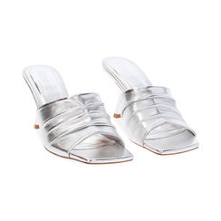 Mules open toe femme argent en laminé, Primadonna, 252137811LMARGE035, 003 preview