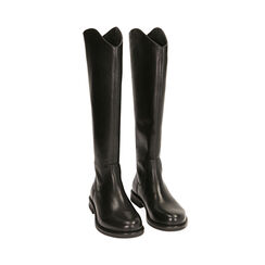 Bottes noires en cuir, Primadonna, 201442016PENERO036, 002 preview