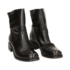 Stivaletti neri in pelle, Primadonna, 22A500912PENERO035, 002 preview