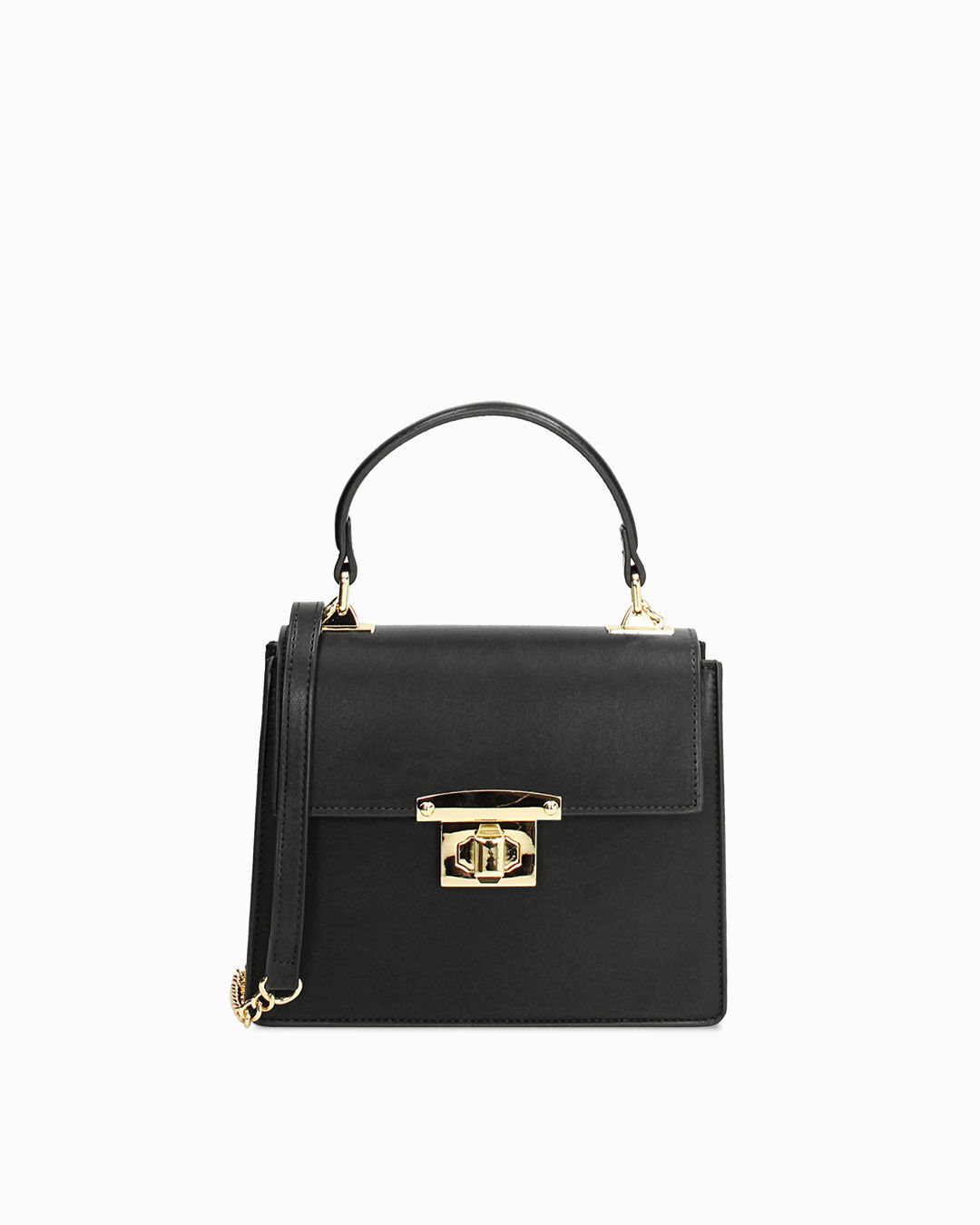 Mini bag nera con tracolla removibile