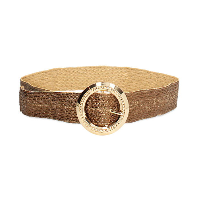 Ceinture femme cuivre en raphia, Primadonna, 25B400038RFRAMEUNI