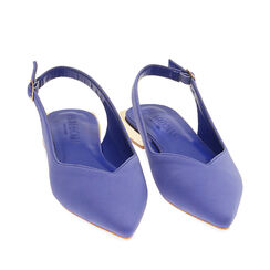Ballerine viola slingback in tessuto, Primadonna, 214934666LYVIOL035, 002a