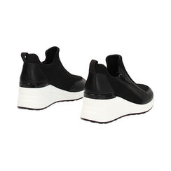 Slip-on femme noire en tissu, Primadonna, 252850903TSNERO035, 004 preview