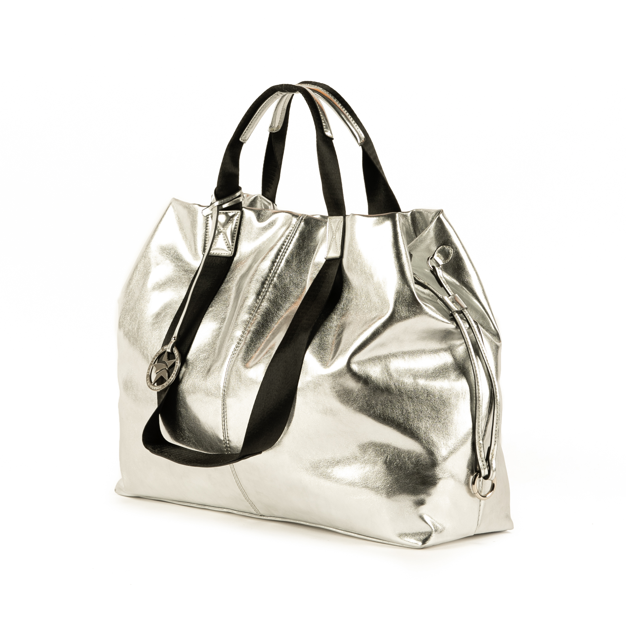Maxi-bag argento laminato | Primadonna Collection