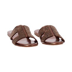 Sandaletto con tomaia laminata in strass color bronzo, Primadonna, 254933971LPBRON035, 002 preview
