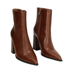 Tronchetto cognac, tacco largo 9 cm, Primadonna, 244914902EPCOGN035, 002 preview