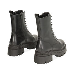 Anfibi neri con tacco in gomma di 6 cm, Primadonna, 260620805EPNERO036, 004 preview