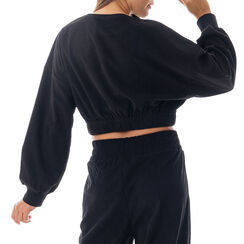Sweat-shirt noir en velours côtelé, Primadonna, 20C910002VLNEROM, 002a
